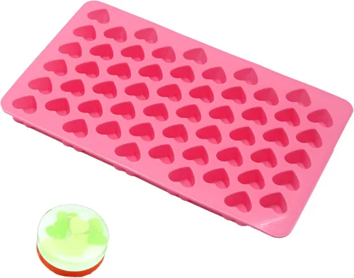 Vista 2 de X-Haibei Mini molde de silicona de corazón pequeño para decoración de pastel de caramelo de chocolate incrustable con jabón, diámetro 0.5 pulgadas