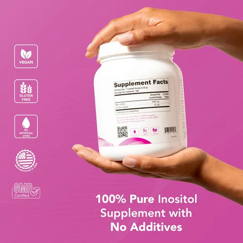 Vista 7 de Theralogix Ovasitol Inositol en polvo - Suministro de 90 días - Myo-Inositol y D-Chiro Inositol para el equilibrio hormonal y el soporte