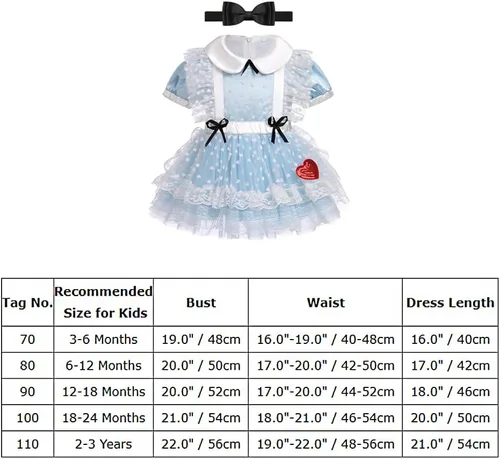 Vista 5 de IMEKIS Toddler Girls Birthday Princess Dress with Headband Cake Smash Photo Shoot Halloween Costume Party Outfit