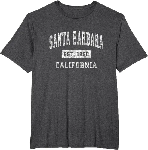 Vista 20 de Camiseta deportiva clásica de Santa Bárbara California CA, Negro, S