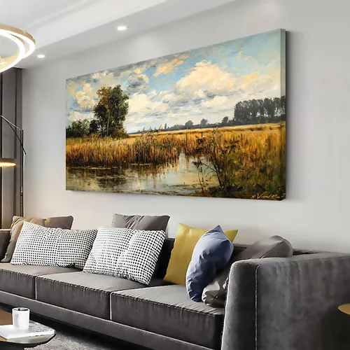 Vista 13 de LASMOND Arte de pared abstracto moderno de árbol para sala de estar, pintura en lienzo en blanco y negro, arte de pared grande de paisaje natural