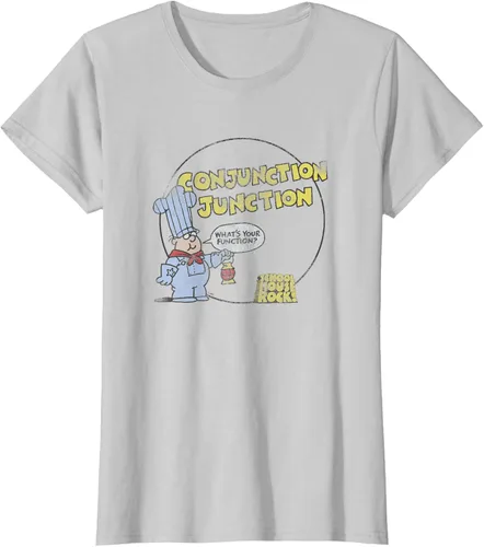 Vista 21 de Schoolhouse Rock Conjunction Junction Conductor Retro TV Camiseta Asfalto