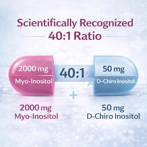 Vista 3 de Myo-Inositol & D-Chiro Inositol Capsules for Women, 120 Count