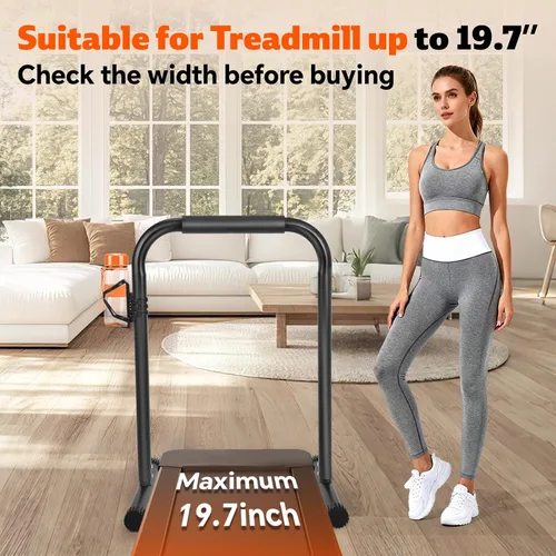 Vista 2 de Walking Pad Handle Bar Only, Suitable for Walking Pad up to 19.7" Wide, Adjustable Treadmill Handlebar Height from 34" to 42", Tall People Friendly