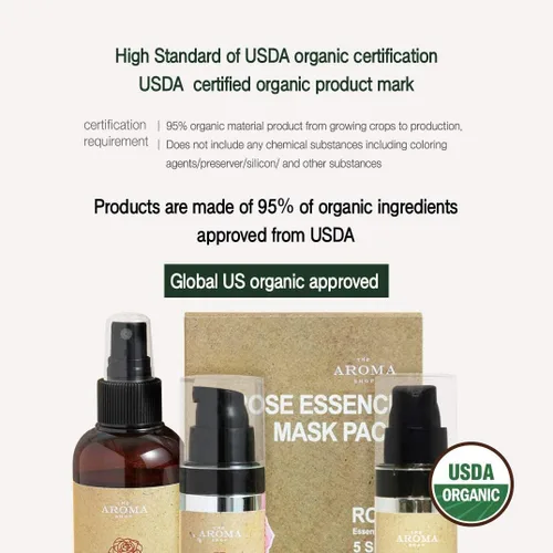 Vista 3 de Tóner rosa orgánico certificado por USDA, tóner facial hidratante y calmante por USDA, aceite de rosa, cuidado diario de la piel, inspirado