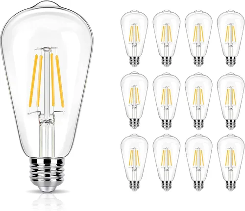 Vista 18 de [Usado] winsaLED Bombillas LED equivalentes a 25 W, 2700 K, color blanco suave, no regulables, ST19 de 2 W, bombillas Edison LED con base E26, 90
