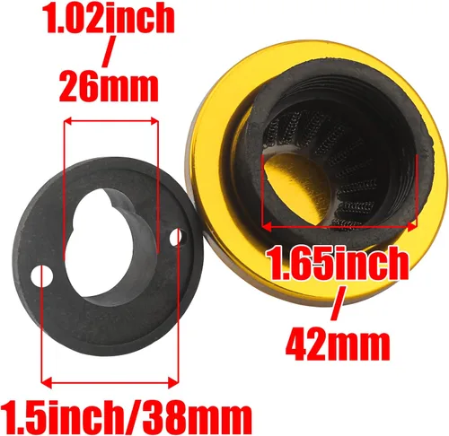 Vista 3 de Filtro dorado para carburador de 43 cc - 47 cc 49 cc 2 tiempos motor Mini Moto ATV Quad Go Kart ciclomotor cortador de cepillo Minimoto X1 X2 X6 X8