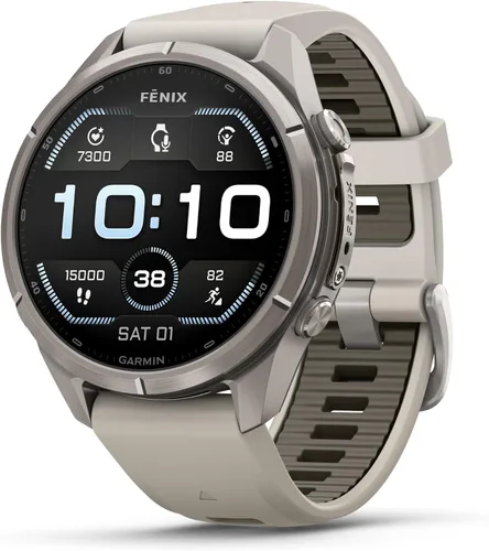 Vista 14 de Garmin fēnix® 9 Pro, titanio, 1.850 in, naranja otoño/naranja chispa