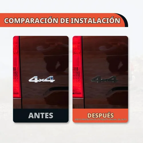 Vista 6 de Emblema universal con logotipo 3D 4X4, cobertura completa, adhesivo 3/M compatible con 4Run Tac Tun SUV Truck Pickup Model - Insignia ABS elevada