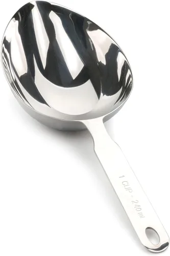 Vista 10 de RSVP International Endurance cuchara medidora ovalada, 1/4 taza, acero inoxidable