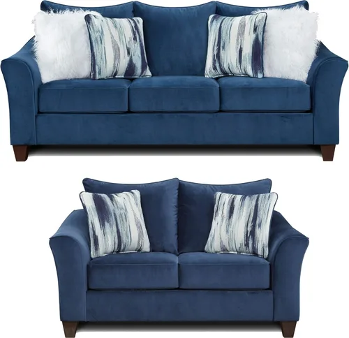 Vista 8 de Roundhill Furniture Juego de sofá y silla de dos cuerpos Camero Café