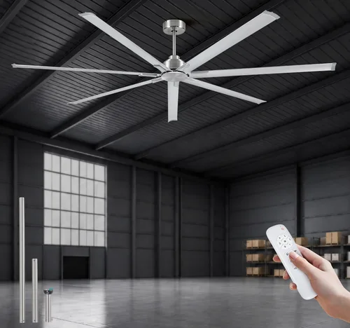 Vista 11 de Ventilador de techo al aire libre inteligente de 62 pulgadas con luz, 5 Negro