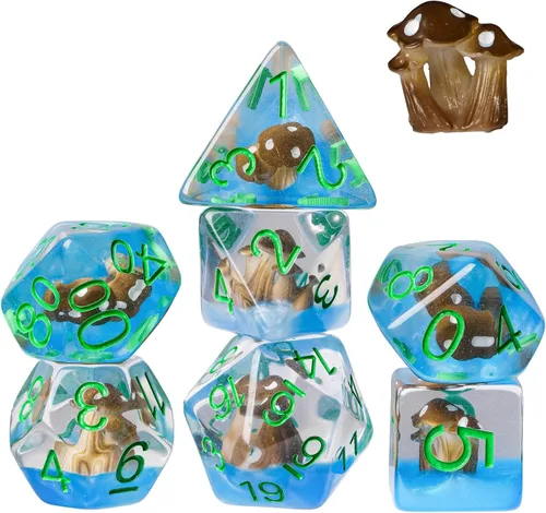 Vista 25 de UDIXI Juego de 7 dados poliédricos DND D&D, RPG D y D con bolsa de almacenamiento para juegos de rol y otros juegos de mesa (Aarakocra)