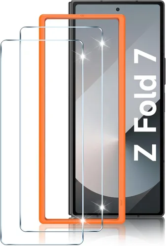Vista 15 de LYWHL Paquete de 2 protectores de pantalla para Samsung Galaxy Z Fold 6, protector de pantalla frontal de vidrio templado para Galaxy Z Fold 6