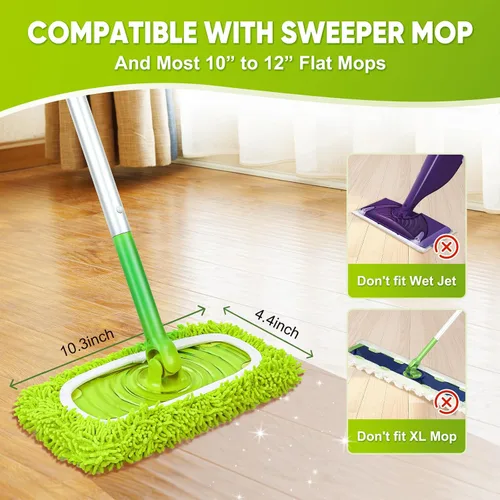 Vista 2 de Paquete de 6 almohadillas reutilizables para trapeador Swiffer