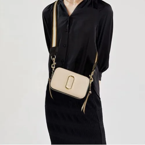 Vista 5 de Bolso cruzado para mujer, bolsa de cámara Snapshot para mujer, color caqui, Caqui