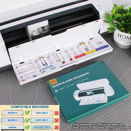 Vista 3 de LOPASA Organizador de herramientas para Cricut Maker 4 Maker3 y Maker, accesorios de almacenamiento de cuchillas y suministros para cortar