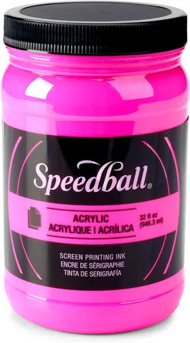 Vista 4 de Speedball 004657 Tinta acrílica para serigrafía, 32.0 fl oz, 32 onzas líquidas, color negro