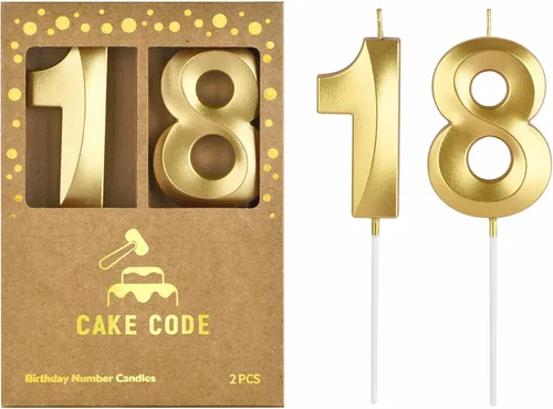 Vista 22 de Velas de cumpleaños de oro con diamantes de 2.76 pulgadas, velas de números dorados, velas de números de pastel, celebración de fiesta