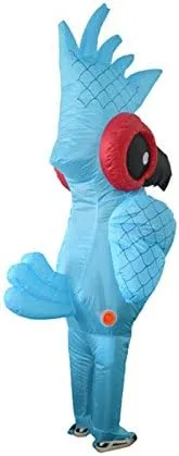 Vista 3 de Xnferty Disfraz inflable de loro para Halloween disfraz de calabaza disfraz de cosplay y fantasía para adultos
