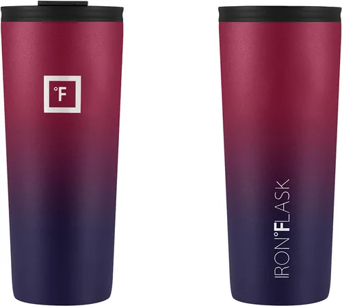 Vista 4 de IRON °FLASK Vaso clásico - Botella de agua de acero inoxidable aislada al vacío, de doble pared, taza de bebida, taza de viaje aislada