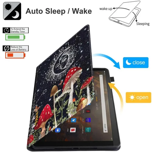 Vista 5 de Funda para Amazon Kindle Fire Max 11 (13ª generación, versión de 2023) 11, funda plegable de ajuste delgado con encendido/apagado automático