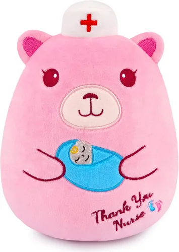 Vista 8 de Regalos para mujeres y niños, peluche de gato negro de 8 pulgadas, animales de peluche con texto en inglés "Get Well Soon", peluches de gato kawaii