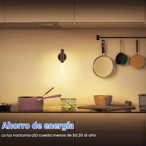 Vista 8 de LANDGOO Apliques magnéticos LED de pared, con sensor de movimiento automático, lámpara inalámbrica para montaje en pared, recargable, funciona