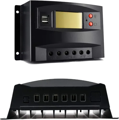 Vista 6 de Kit de generador solar eólico de 1000 W: turbina de viento de 400 W y 6 paneles solares semiflexibles de 100 W, cargador y accesorio