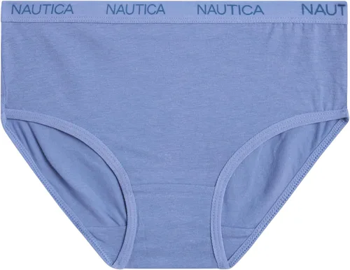 Vista 3 de Nautica Girls' Brief Underwear - 10 Pack Casual Stretch Logo Waistband Mid-Waist Briefs - Girls Cotton Underwear (4-12)