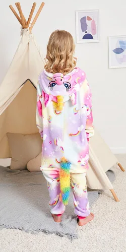 Vista 7 de Pijama de una pieza de unicornio para niños, disfraces de Halloween