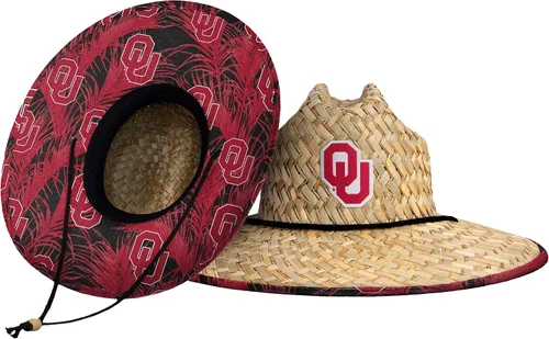 Vista 141 de FOCO - Sombrero de paja con logotipo de equipo universitario de NCAA y estampado floral para hombre