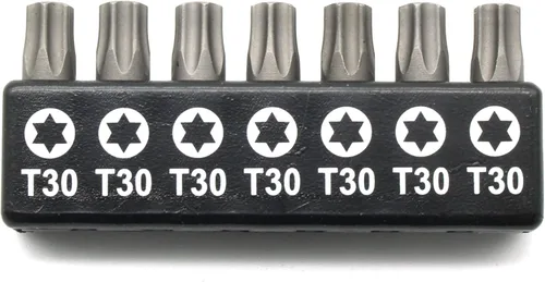 Vista 42 de TMAX Juego de puntas de destornillador de cabeza de estrella T6 Torx de 25 piezas, acero S2 de 6 puntos T-6 puntas de inserción de destornillador