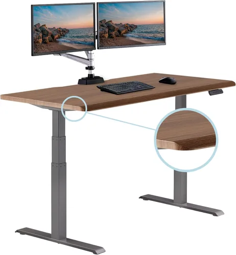 Vista 9 de Vari ComfortEdge - Escritorio de pie ajustable de 40 x 26 pulgadas, pequeño escritorio eléctrico de pie VariDesk para apartamento, dormitorio u