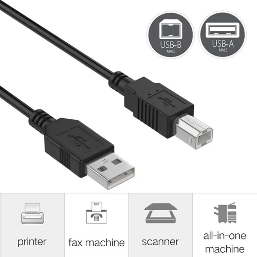 Vista 2 de Cable USB de 6 pies para escáner Fujitsu SCANSNAP iX500