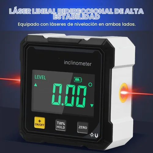Vista 5 de Saker - Herramienta transportadora digital de ángulo 2026, inclinómetro de alta precisión de 4 × 90° con pantalla LED, medidor de ángulo magnético