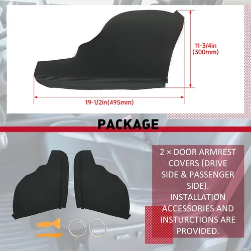 Vista 6 de HECASA Cubierta de reposabrazos para panel de puerta, compatible con Honda Odyssey 2011-2017 de PVC, repuesto para reposabrazos de puerta