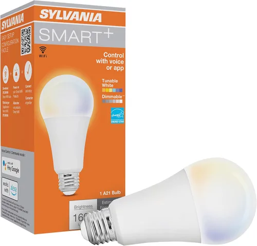 Vista 12 de Sylvania WiFi LED Smart ST19 RGBW - Bombilla de filamento de color y acabado ámbar, 7 W eficiente, para Alexa/Google Assistant, 2000 K, no requiere