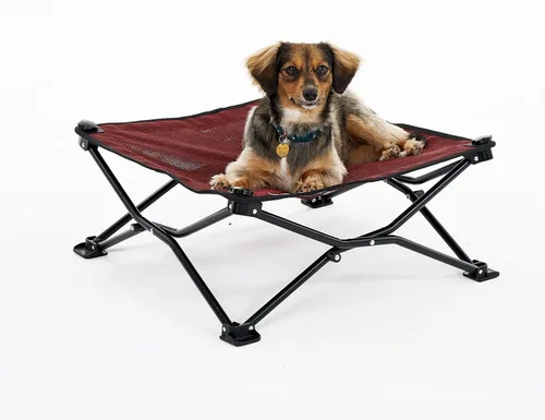 Vista 21 de Coolaroo On-The-Go Cama Elevada para Perros - Cama Plegable Emergente de Viaje para Perros con Tela Transpirable, Resistente a la Humedad, Bolsa