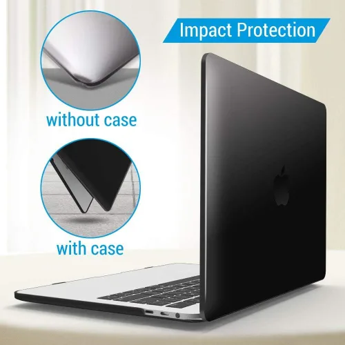 Vista 7 de IBENZER Compatible con Funda para MacBook Pro de 15 Pulgadas 2019 2018 2017 2016 A1990 A1707, Funda Rígida de Plástico con Cubierta de Teclado