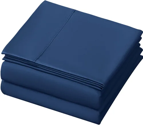 Vista 8 de LBRO2M Juego de sábanas de 1000 hilos 100% algodón, juego de sábanas tamaño King de 4 piezas, bolsillo profundo de 16 pulgadas, ropa de cama súper