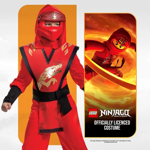 Vista 2 de Disguise Disfraz infantil de lujo Kai Legacy Rojo