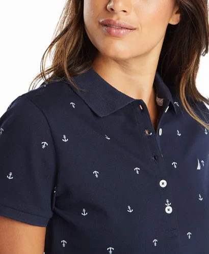 Vista 4 de Nautica - Polo de algodón elástico para mujer