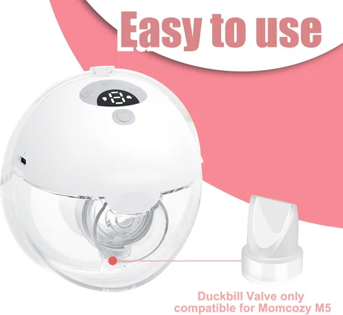 Vista 5 de Juome Válvulas de pico de pato compatibles con el extractor de leche portátil Momcozy M5, piezas de repuesto compatibles con Momcozy M5, 2 piezas