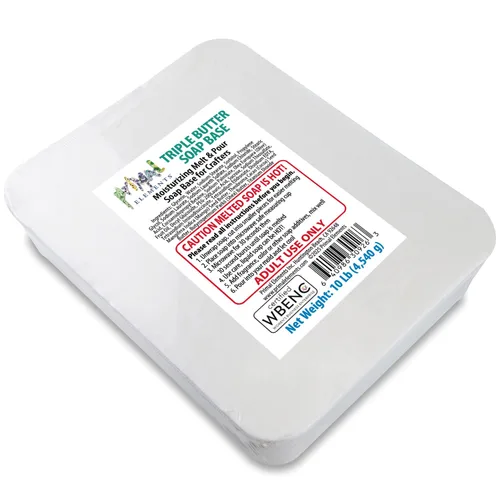 Vista 8 de Primal Elements Triple Butter Soap - Base de jabón de glicerina hidratante para derretir y verter para manualidades y hacer jabón, fácil de cortar