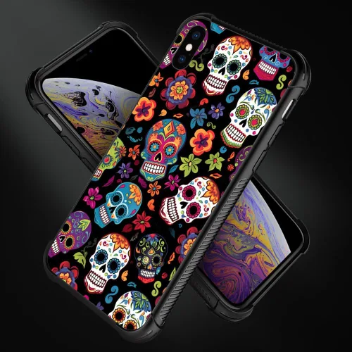 Vista 339 de Funda compatible con iPhone 8, a prueba de golpes, antiarañazos, bandera de ciervos de cola blanca de grano de madera estadounidense