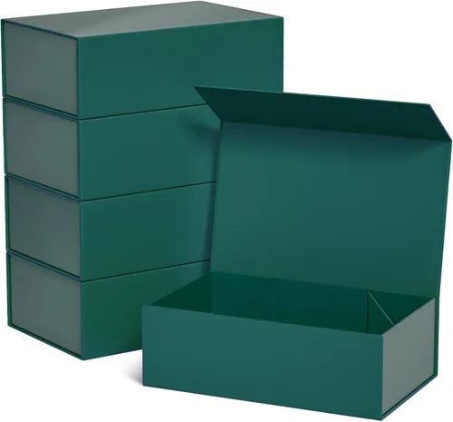 Vista 13 de Caja de regalo negra de 10" x 6" x 3" con tapa de cierre magnético, caja de regalo para regalos, cajas de regalo de dama de honor, caja bonita, caja