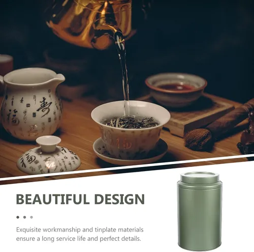 Vista 7 de Tea Tin Canister with Airtight Lid for Travel and Home Storage