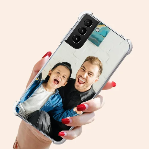 Vista 2 de Funda de teléfono personalizada para Samsung Galaxy S21 [no compatible con S21 Ultra], funda de TPU suave con parachoques ultradelgada, collage