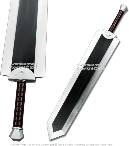 Vista 2 de Munetoshi 40" Dragon Slayer Berserker Guts Gran Espada Fantasía Anime Cosplay Disfraz
